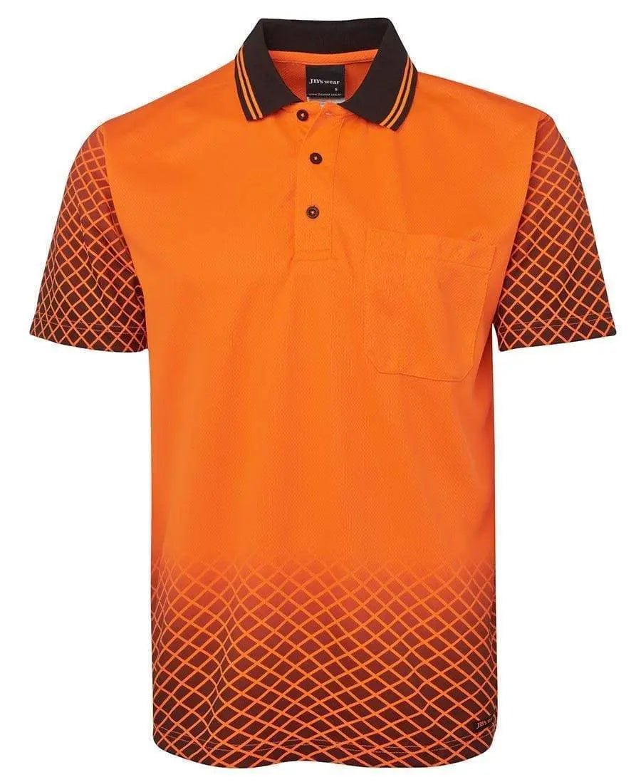 JB'S Hi-Vis Net Sub Polo 6HVNS Metro Workwear.